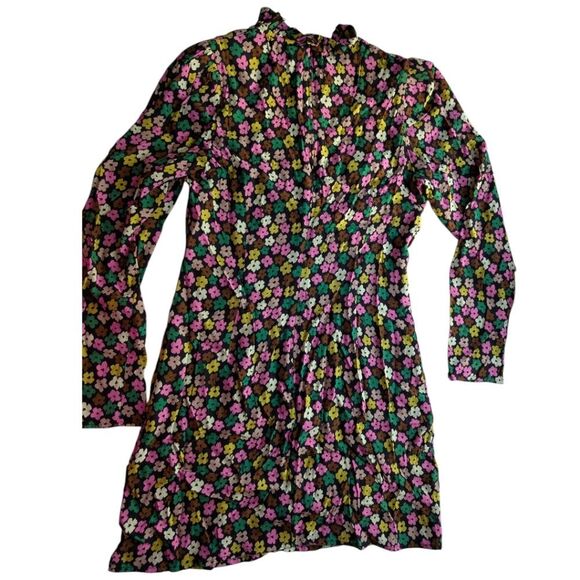 NWT Kitri Danica Multi Blurred Floral Dress M Long Sleeves - Picture 10 of 12